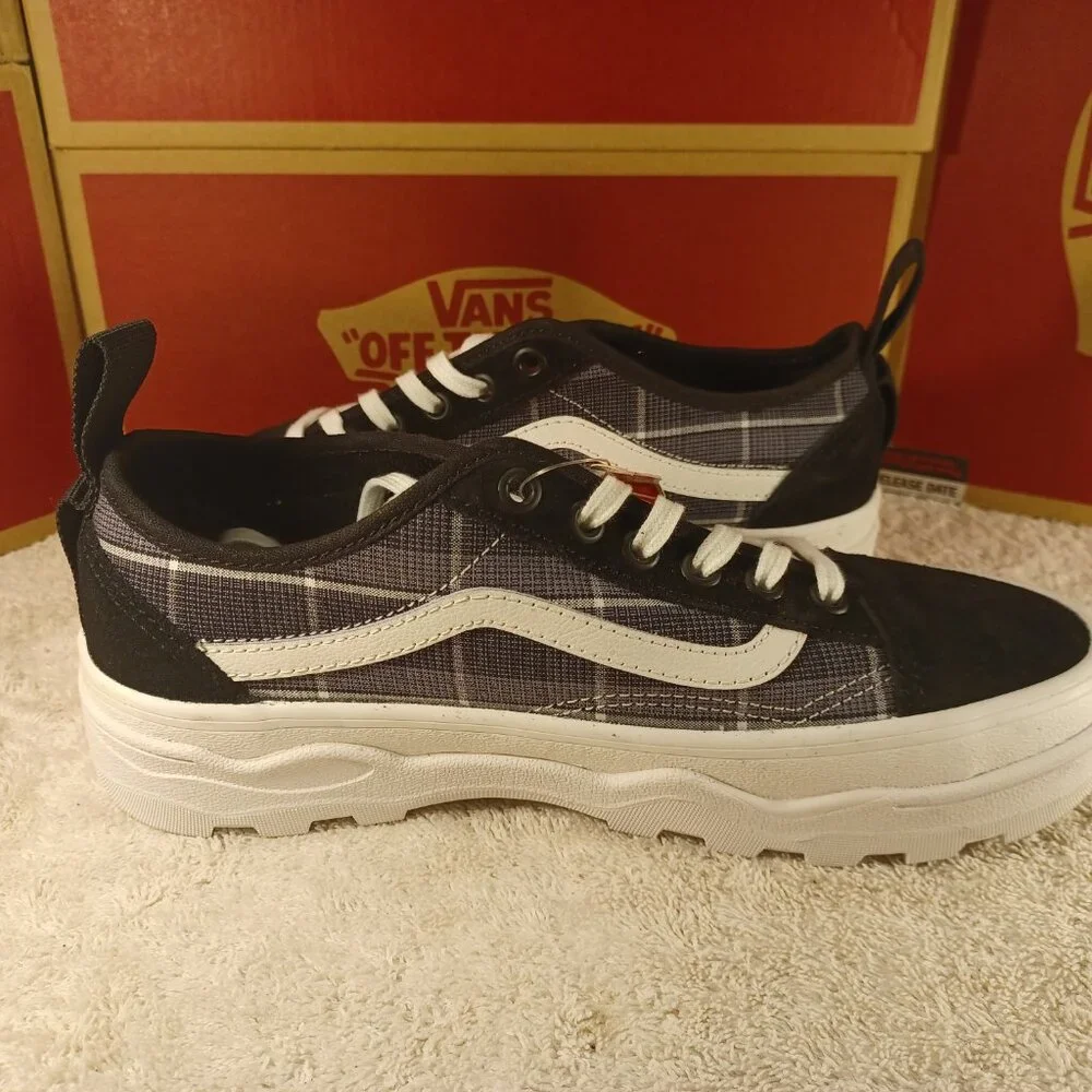 VANS Men's 6.5/Women's 8 Sentry Old Skool Plaid Black Platform VN0A5KR3BLK